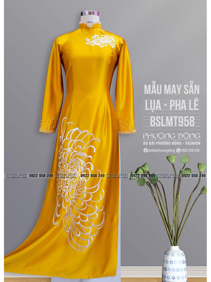 Áo Dài Bà Sui Lụa Thêu Kết Pha Lê BSLMT958